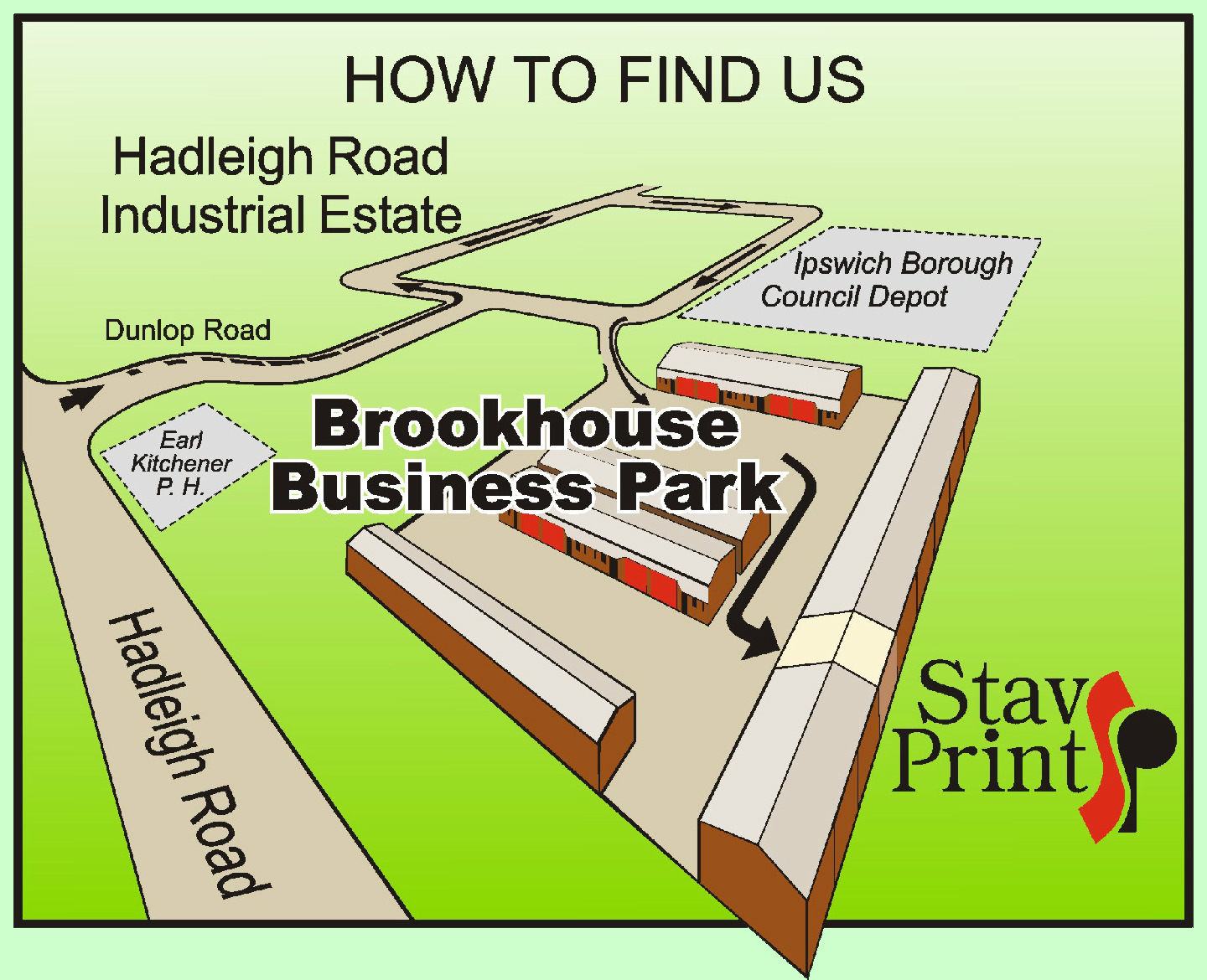StavPrint How To find Us Map